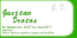 gusztav drotos business card